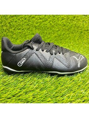 Puma Future Play FG Boys Size 12.5C Black White Running Outdoor Soccer Cleats